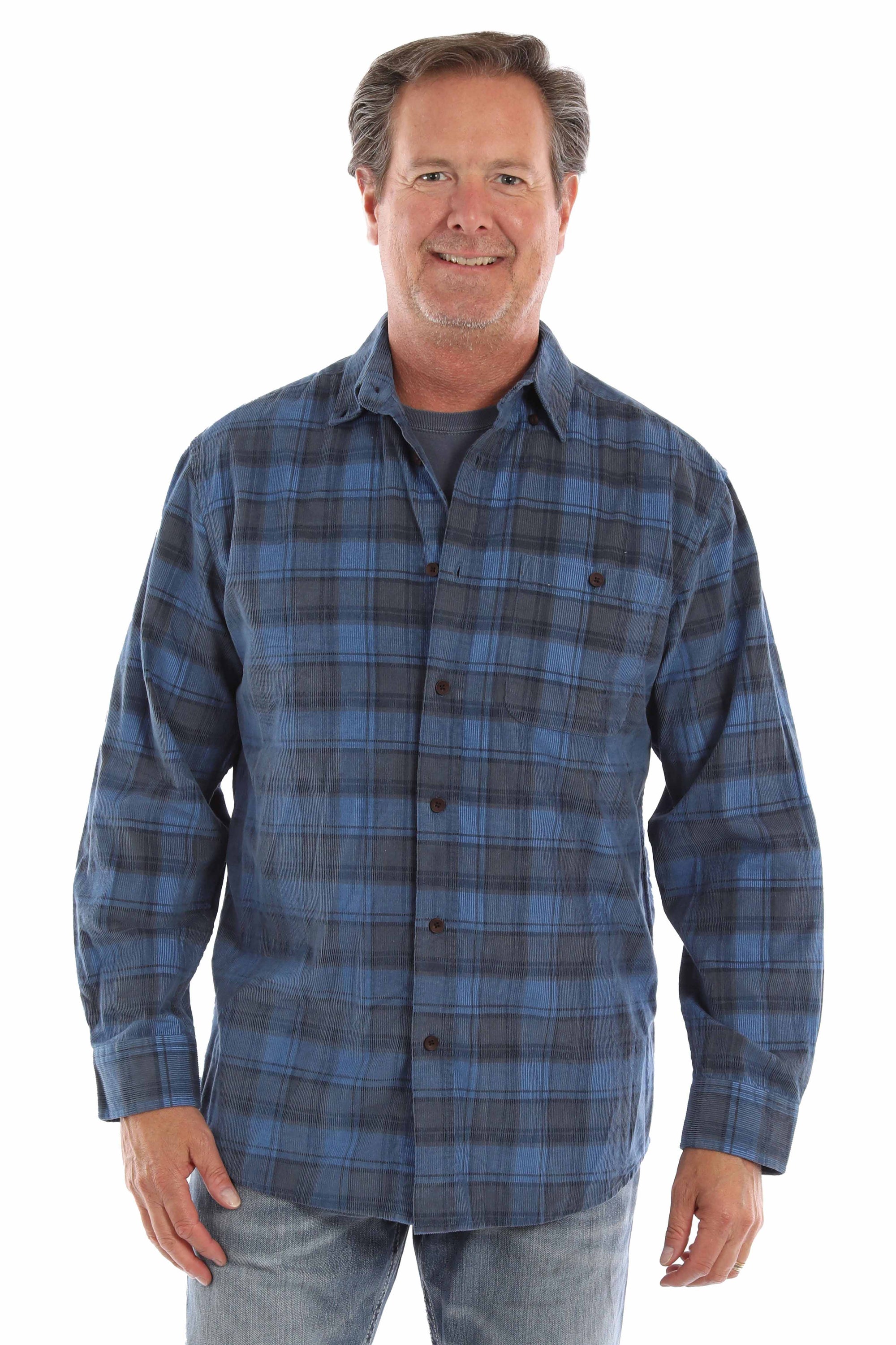 Corduroy Plaid Shirt - 5384