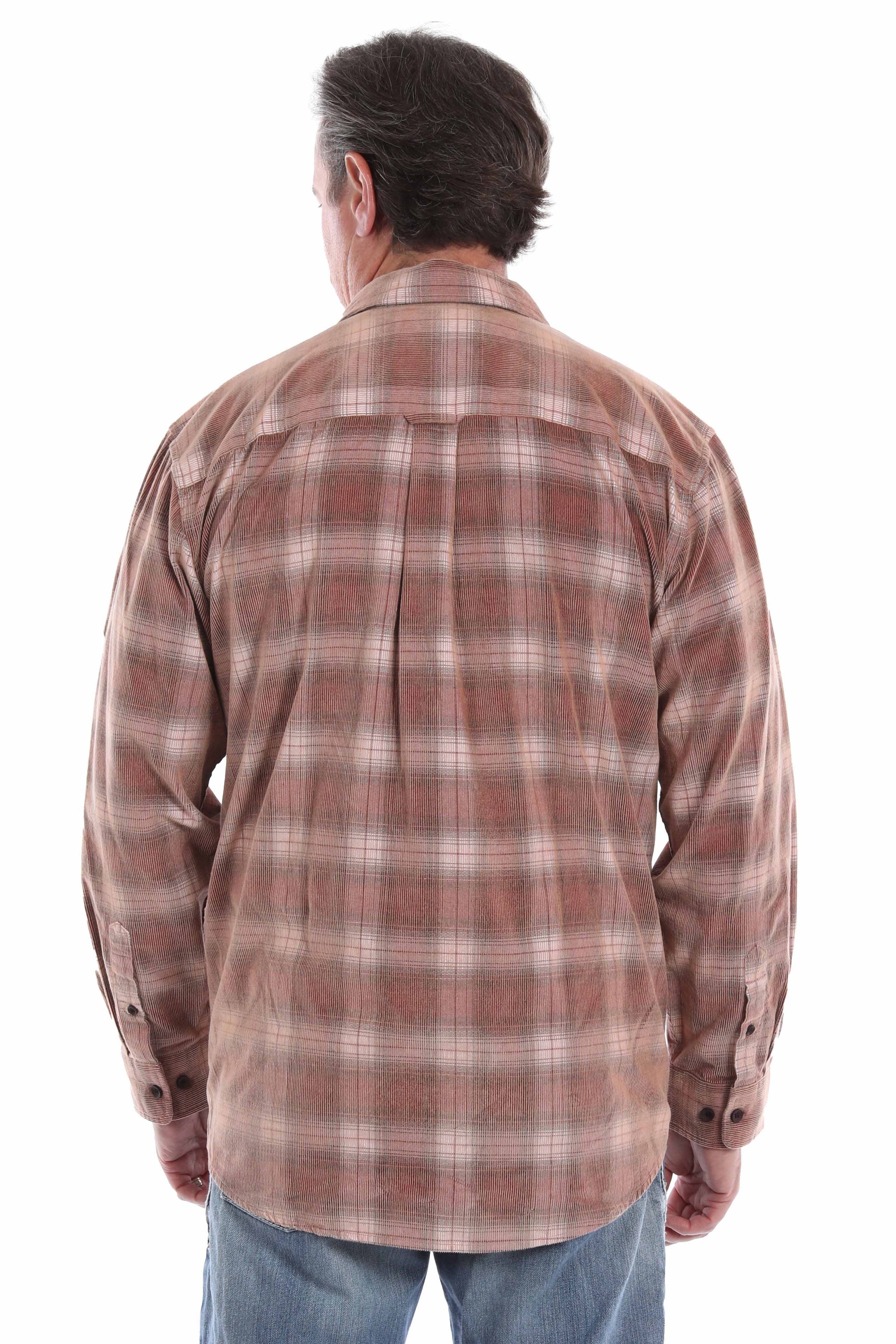 Corduroy Plaid Shirt - 5385