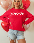 Clementine Print Valentines Heart Sweatshirt
