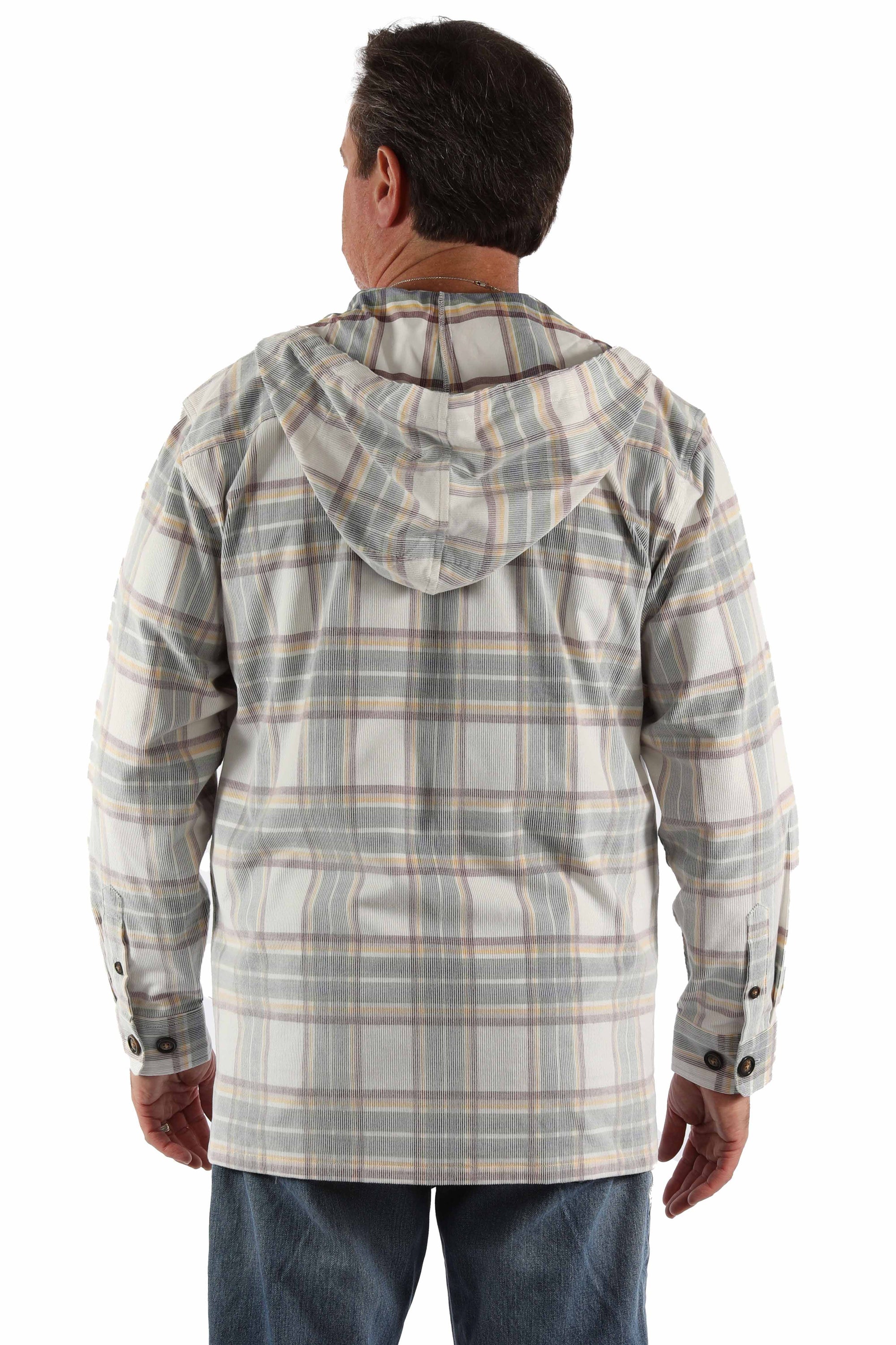Unlined Corduroy Hoodie - 5389