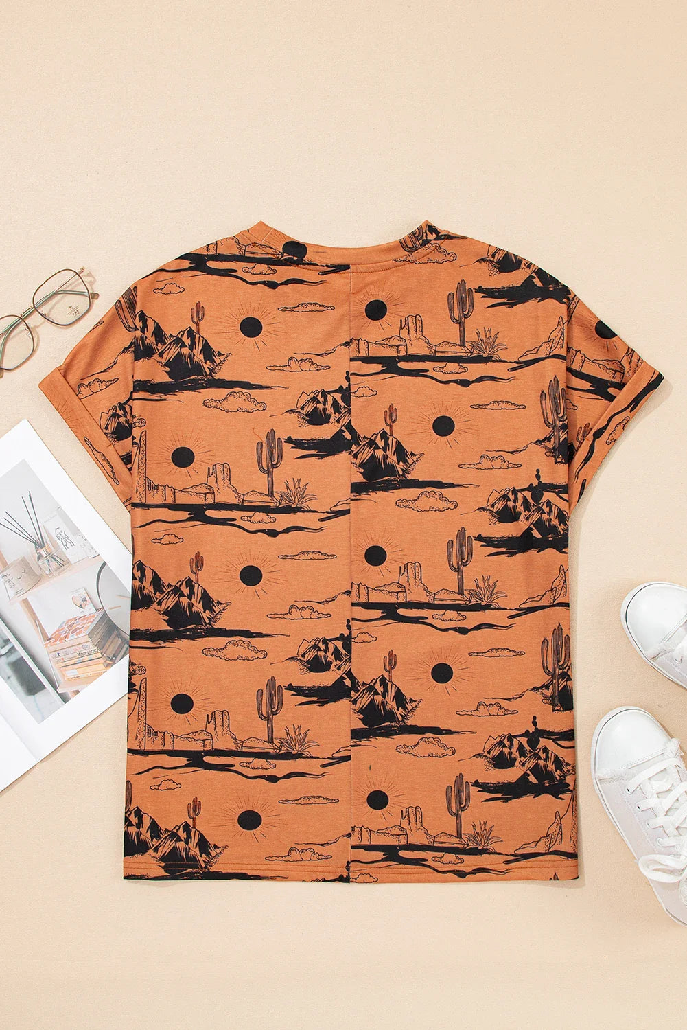 Western Desert Short Sleeve Knit Top