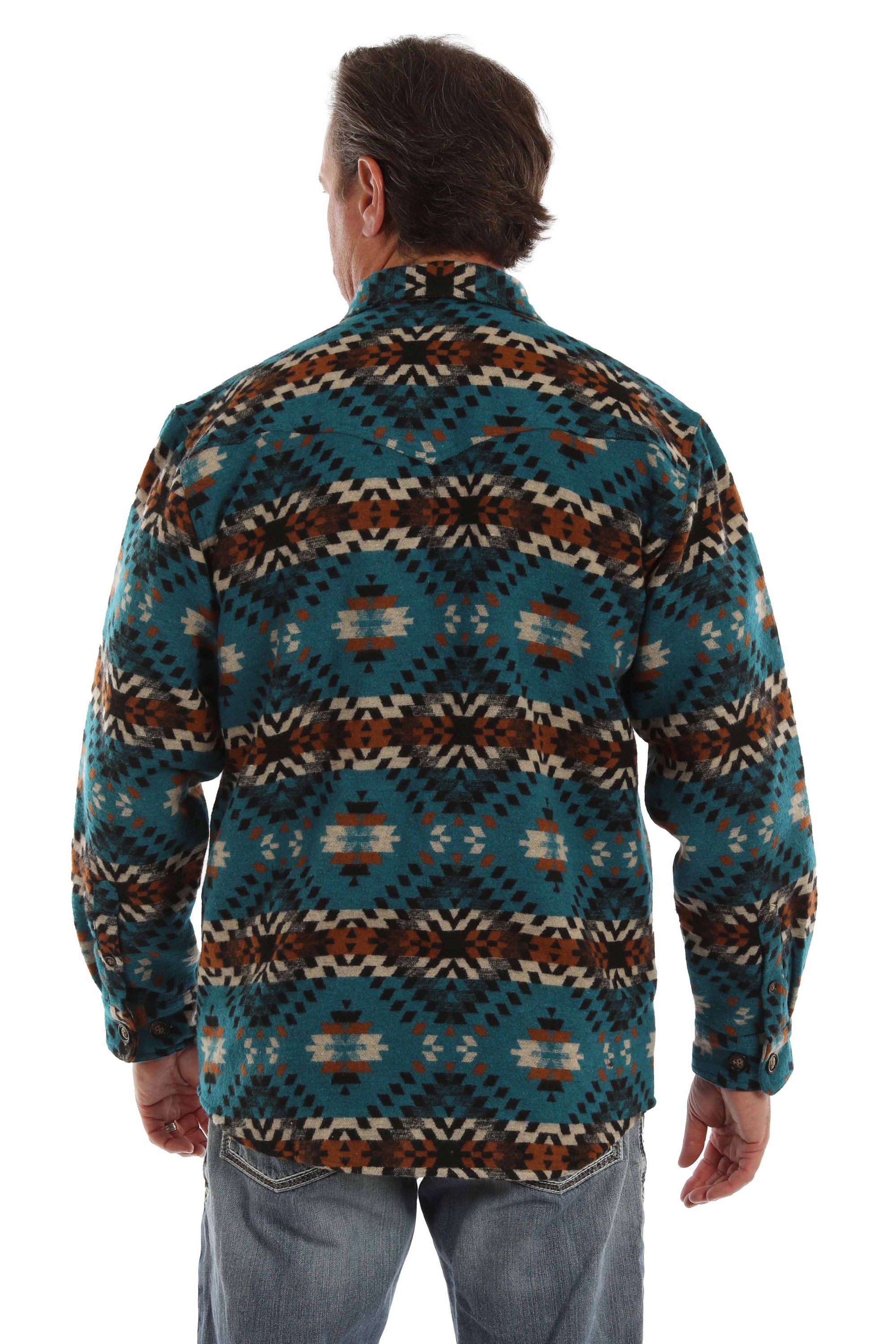 Wool Blend Aztec Shirt/jacket - 5390