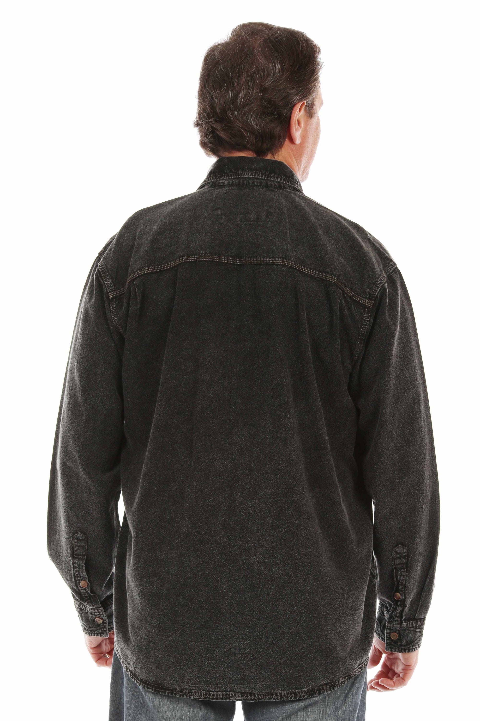 Long Sleeve Distressed Button Up - 5391