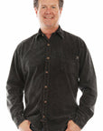 Long Sleeve Distressed Button Up - 5391