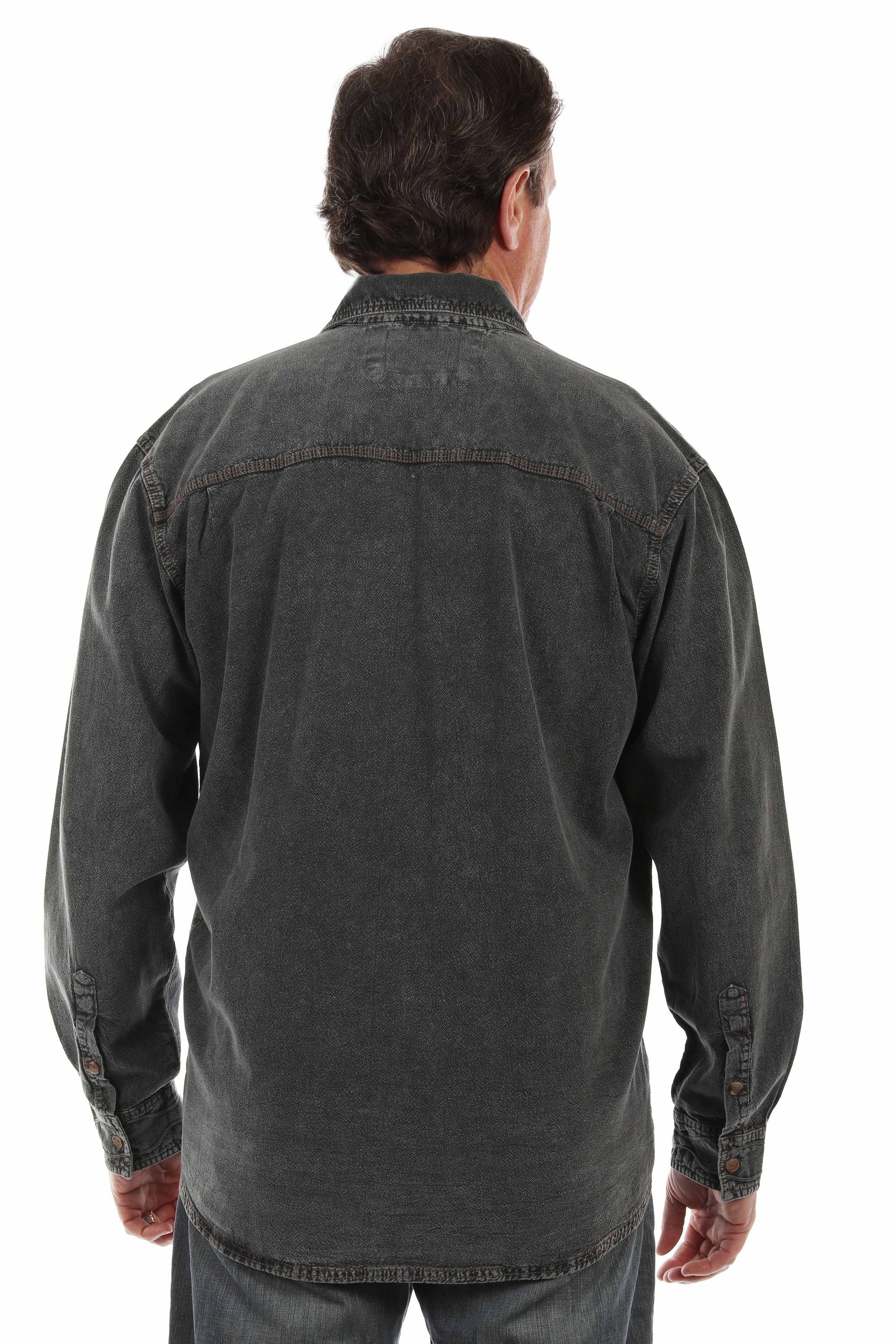 Long Sleeve Distressed Button Up - 5391