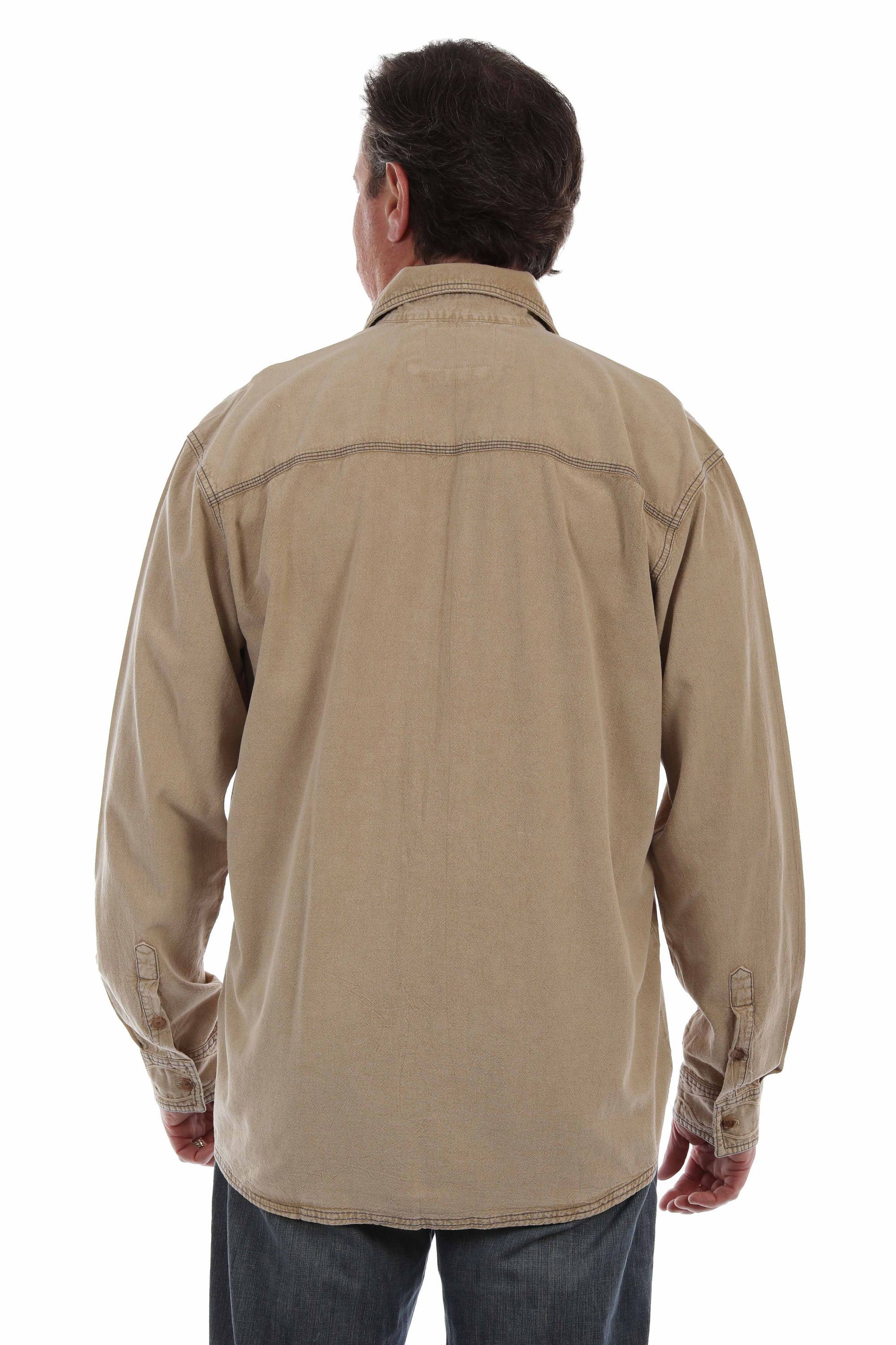 Long Sleeve Distressed Button Up - 5391
