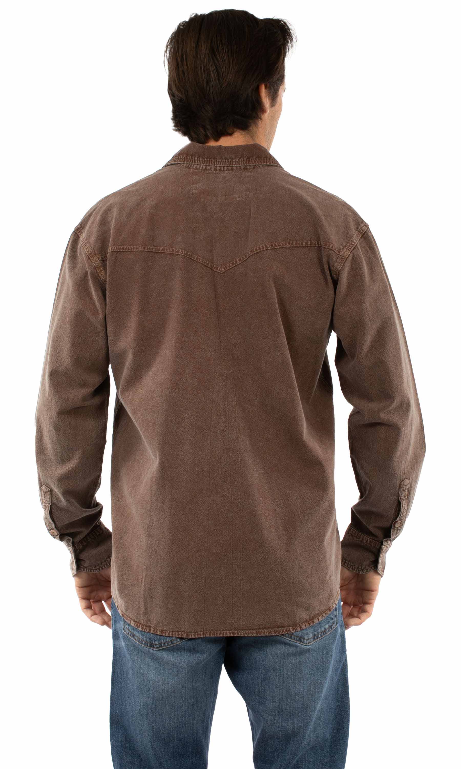 L/s Button Front W/contrast Stitch - 5392