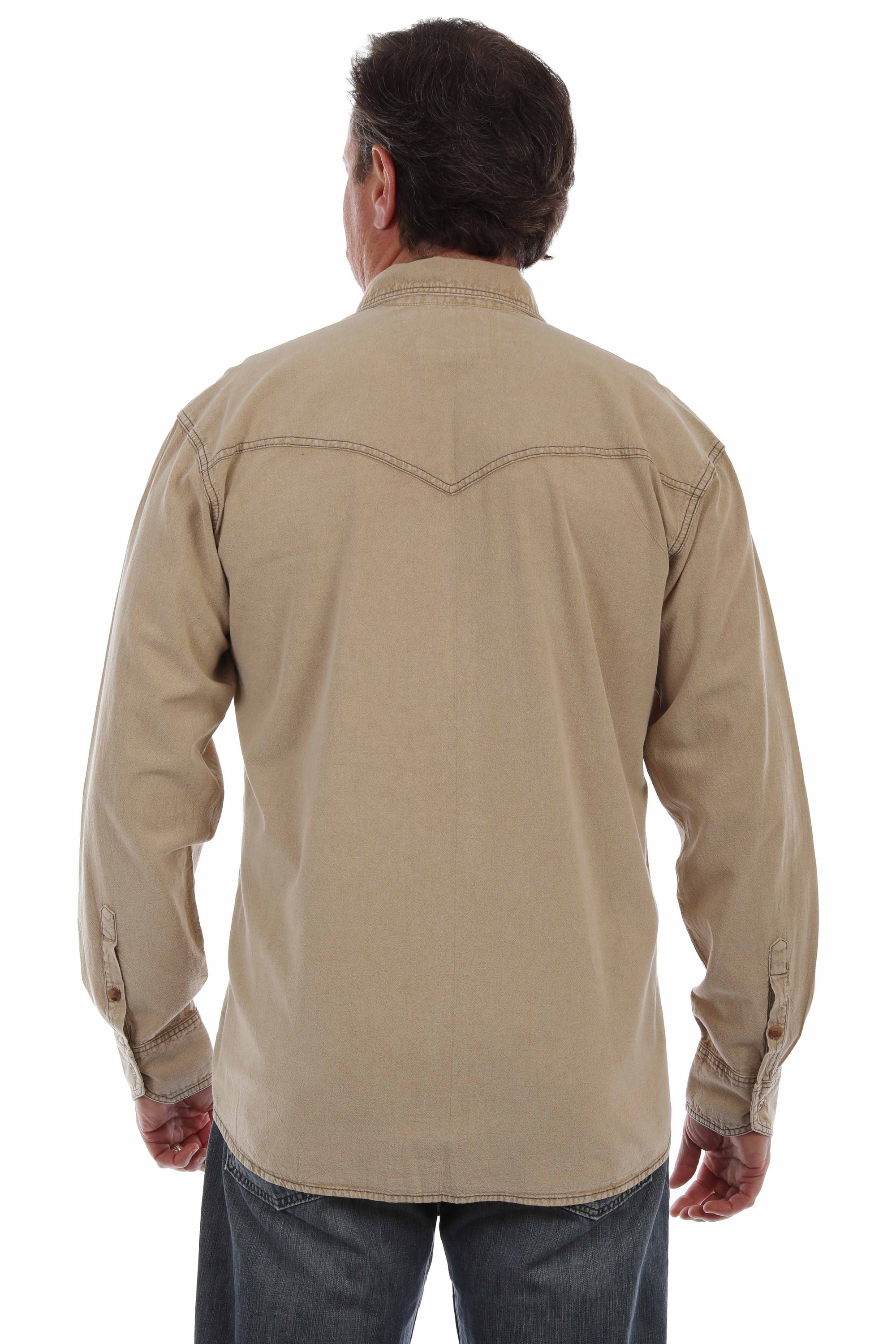 L/s Button Front W/contrast Stitch - 5392