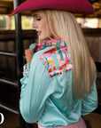 WILD CACTUS SATIN PERFORMANCE RODEO SHIRT