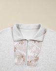 Olivia Patchwork Zipped Collar Pullover