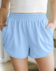 Stripe Colorblock High Waist Shorts
