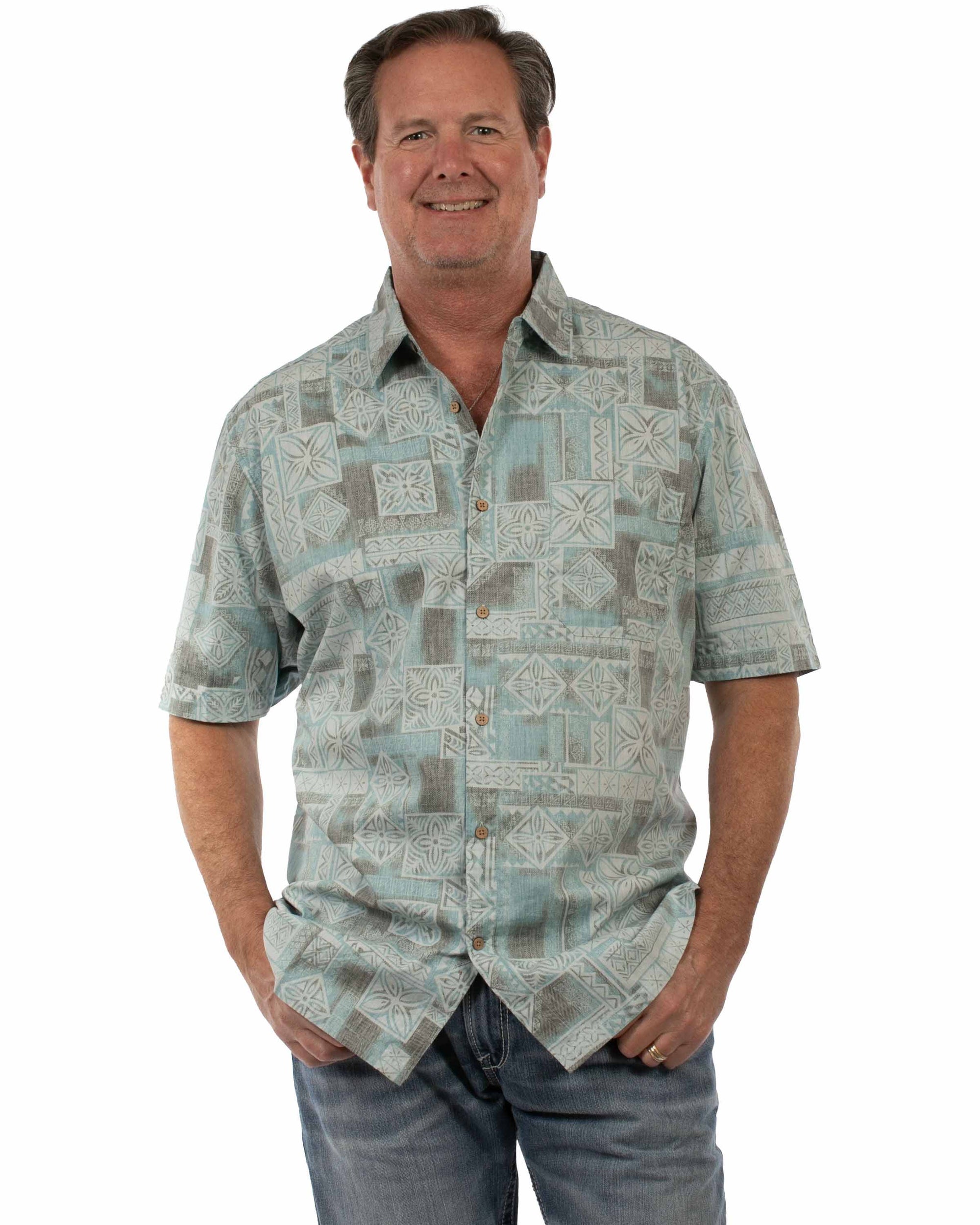 Herringbone Hawaiian Shirt - 5402