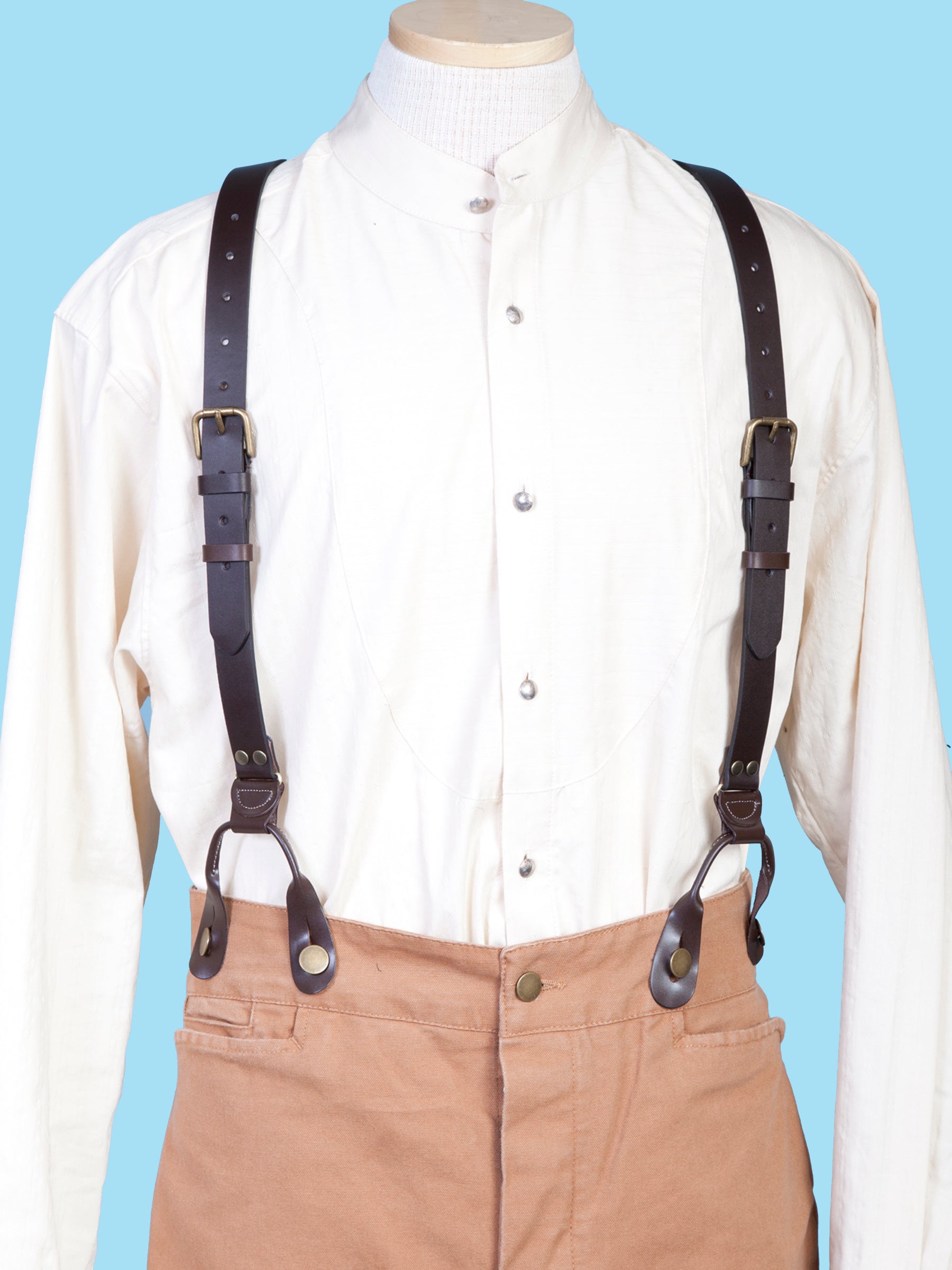 1" Leather Suspenders 48" Long - 540765