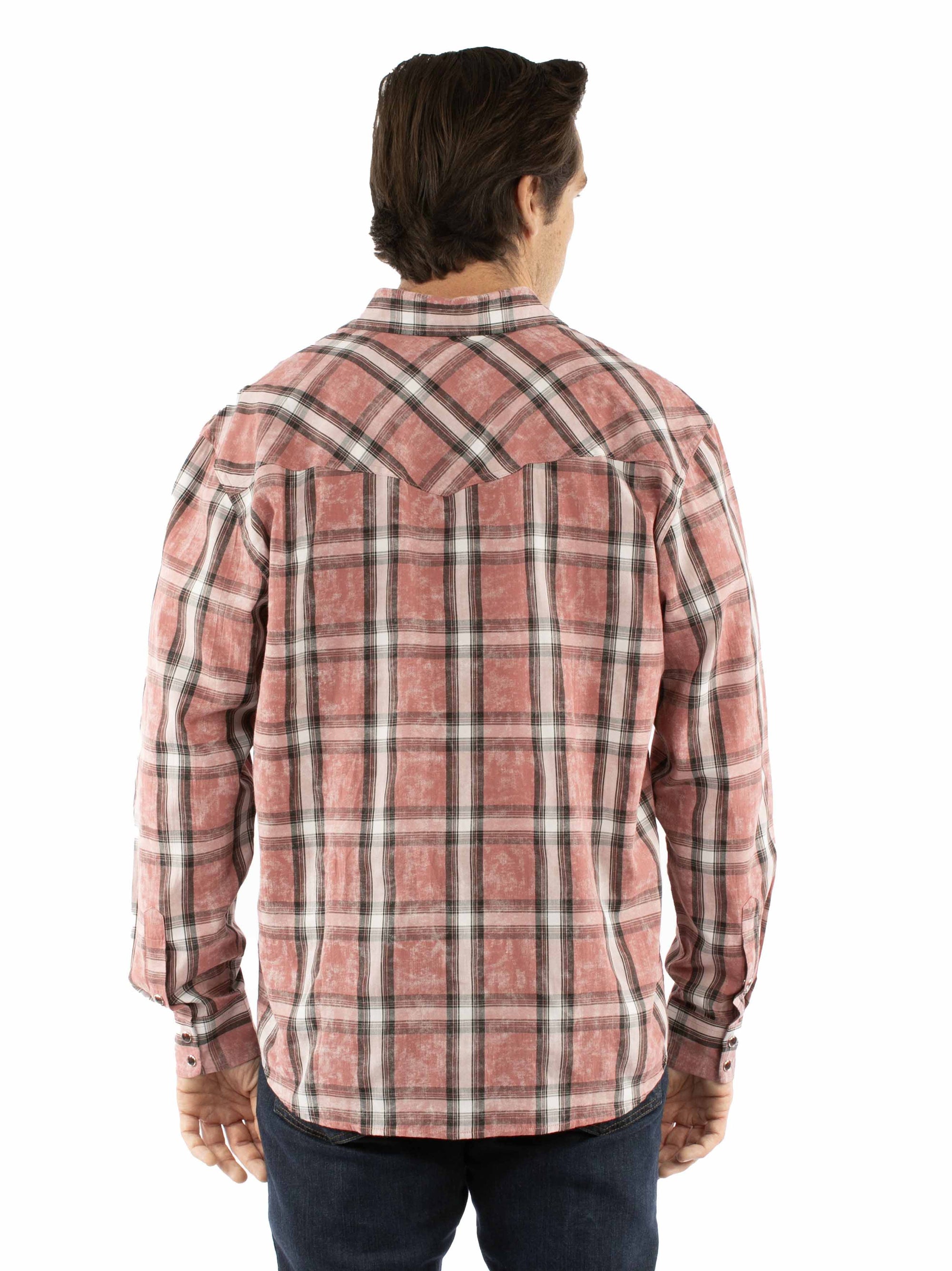 L/s Plaid Shirt W/western Yokes/snap - 5408