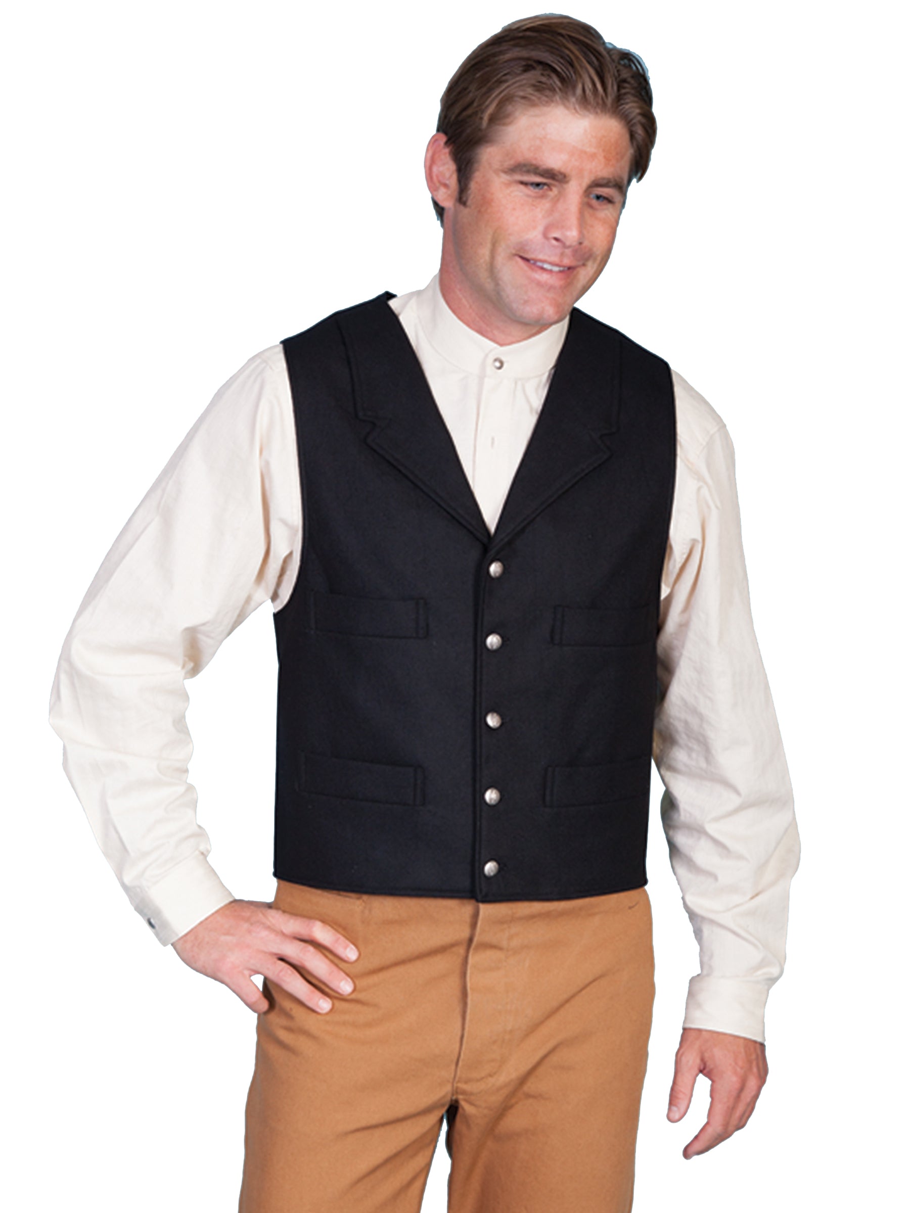 Wool Blend 4 Pocket Vest - 541004X