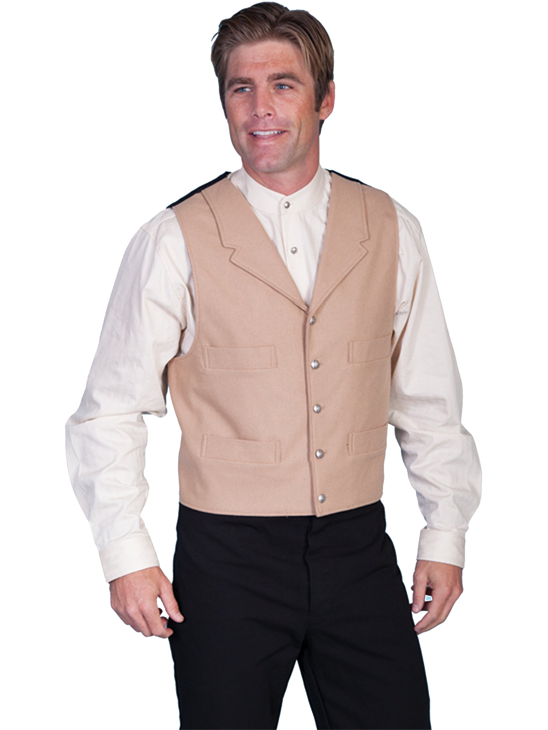 Wool Blend 4 Pocket Vest - 541004X