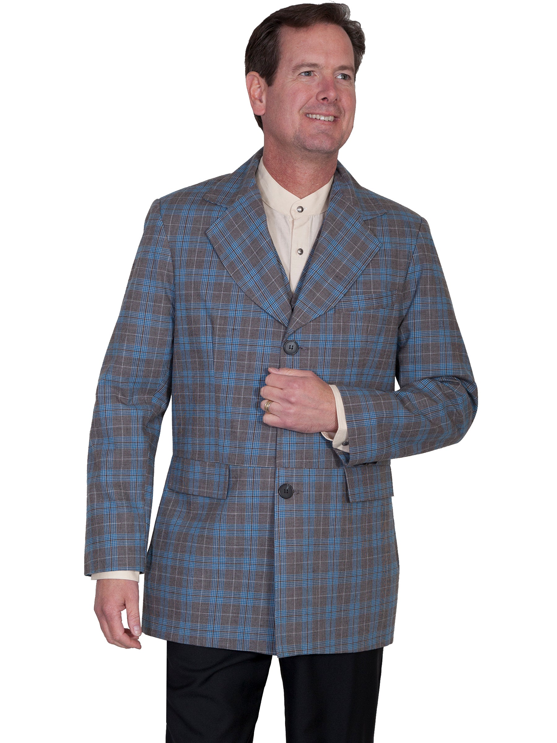 Plaid Town Coat - 541489