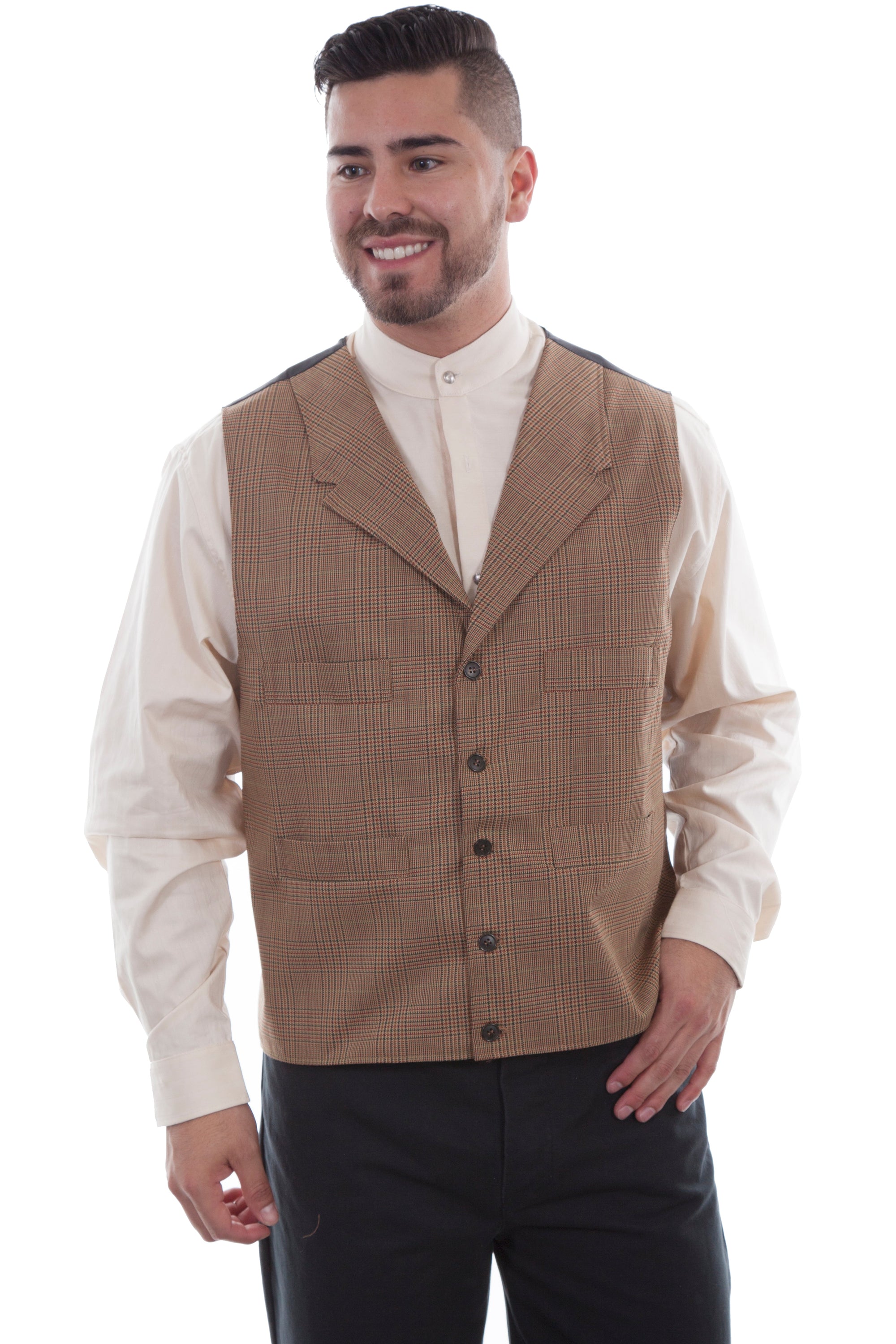 Plaid 4 Pocket Vest - 541684