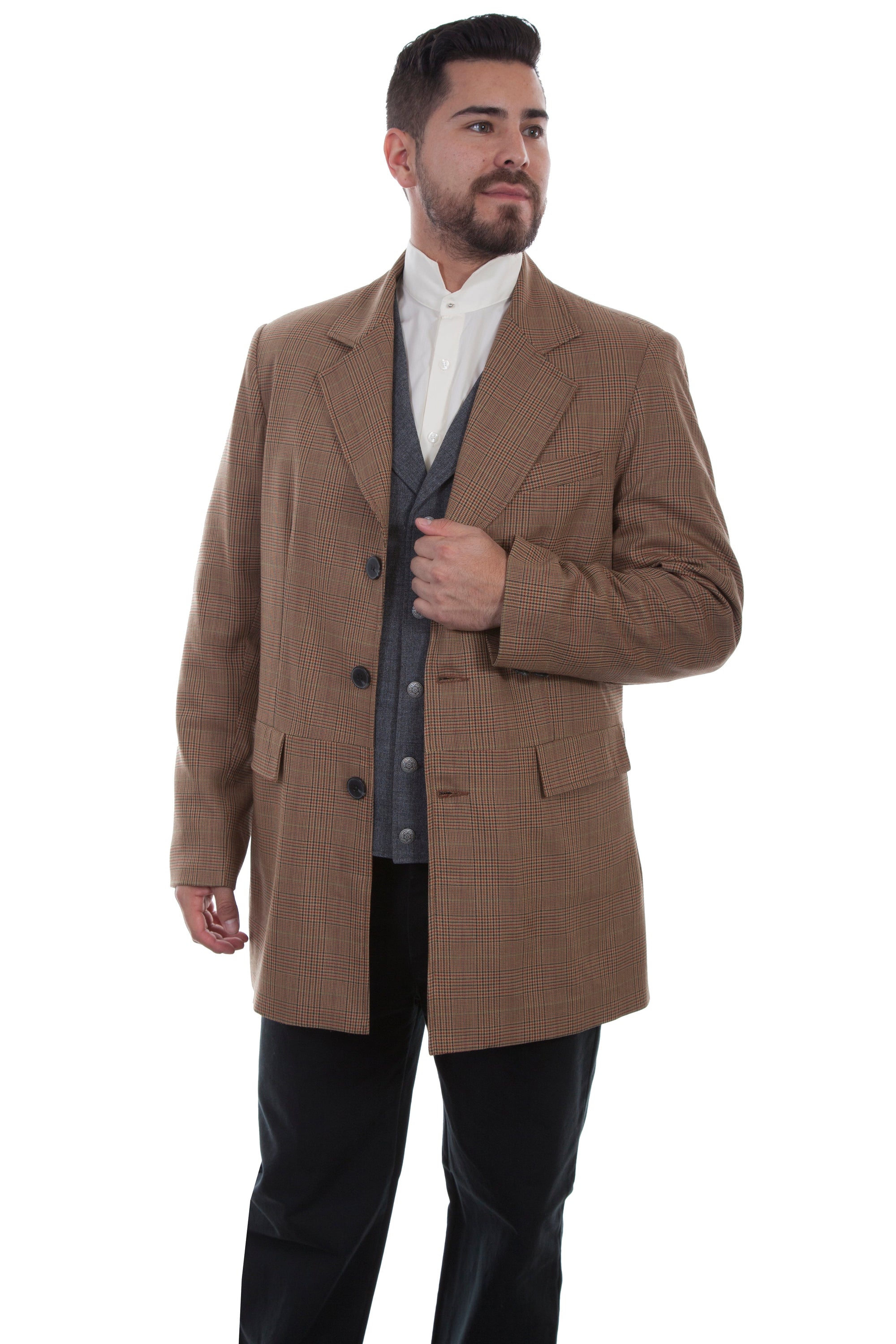 Plaid Town Coat - 541689
