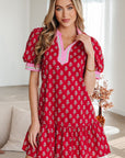 Amina Bubble Sleeve Mini Dress
