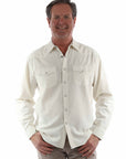 Pigment Slub Western Long Sleeve Shirt