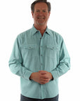 Pigment Slub Western Long Sleeve Shirt
