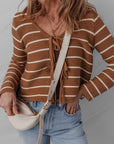 Lilly Striped Knit Cardigan Sweater