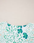 Azalea Print Short Sleeve Blouse