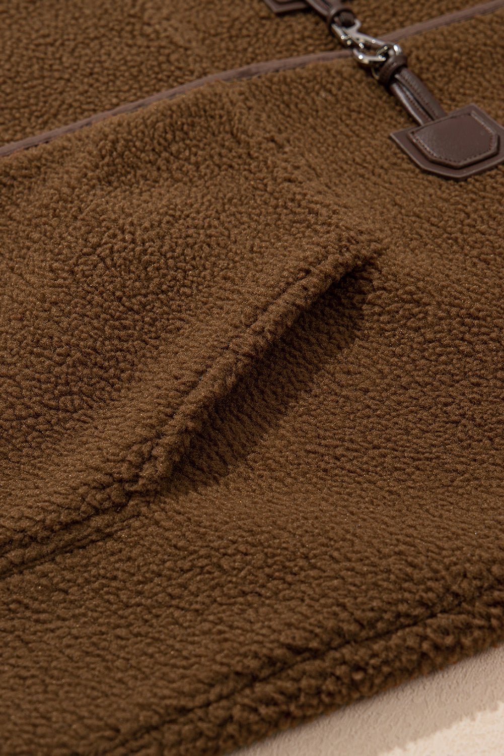 Abigail Coffee toggle Teddy Coat
