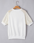 Paulina Lace Crochet Short Sleeve Top