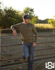 WESTBOUND HOODED LONGSLEEVE SHIRT - OLIVE