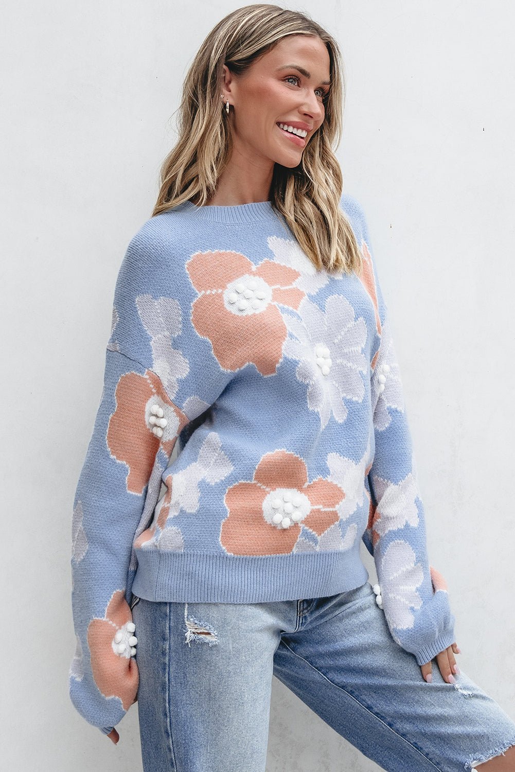 Zelda Drop Shoulder Knitted Sweater
