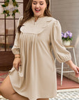 Mila Scallop Detail Mini PLUS Dress