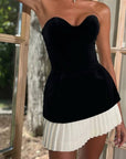 Strapless Velvet Dress