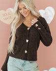 Kassidy Heart Metal Cardigan Sweater