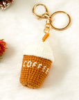 Lily Crochet Coffee Pendent Keychain