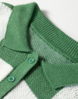 Checker Collared Long Sleeve Sweater