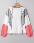 Everlee Knit Patchwork Casual Top