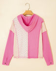 Hollievi Patchwork Hooded Oversize Pullover