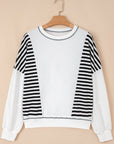 Clare Contrast Stitching Oversize Sweatshirt