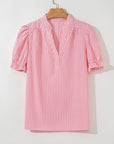 Lucy Stripe Puff Sleeve Blouse