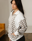 Rosalia Ribbed Patchwork Loose Sweatshirt