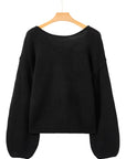 Faye Backless Bubble Sleeve Sweater