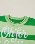 Stripe Oh for Luck’s Sake St Patrick Sweater