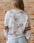 Salem Striped Sleeve Casual Sweatshirt