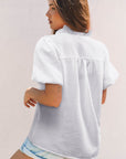 Hallie Short Bubble Sleeve Shirt