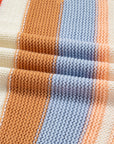 Stripe Colorblock Round Neck Drop Shoulder Sweater