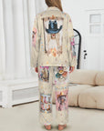 Baha Ranch Danilo Painted Cowgirl Satin Long Pajamas