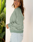 Flower Patchwork Raw Edge Drop Shoulder Top