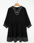 Patara Sleeve Tiered Mini Dress